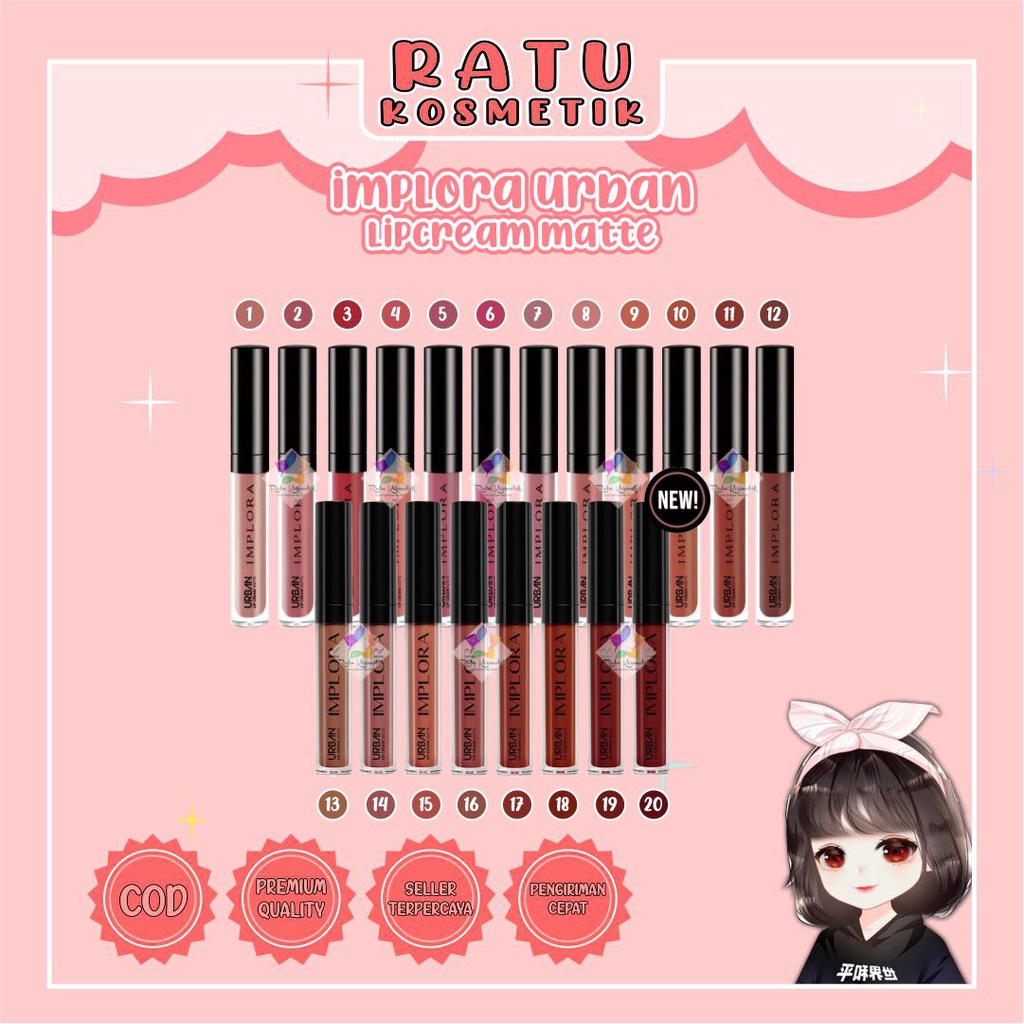 ❤ RATU ❤ Implora Lipcream Matte | Lip Cream Implora (✔️BPOM)