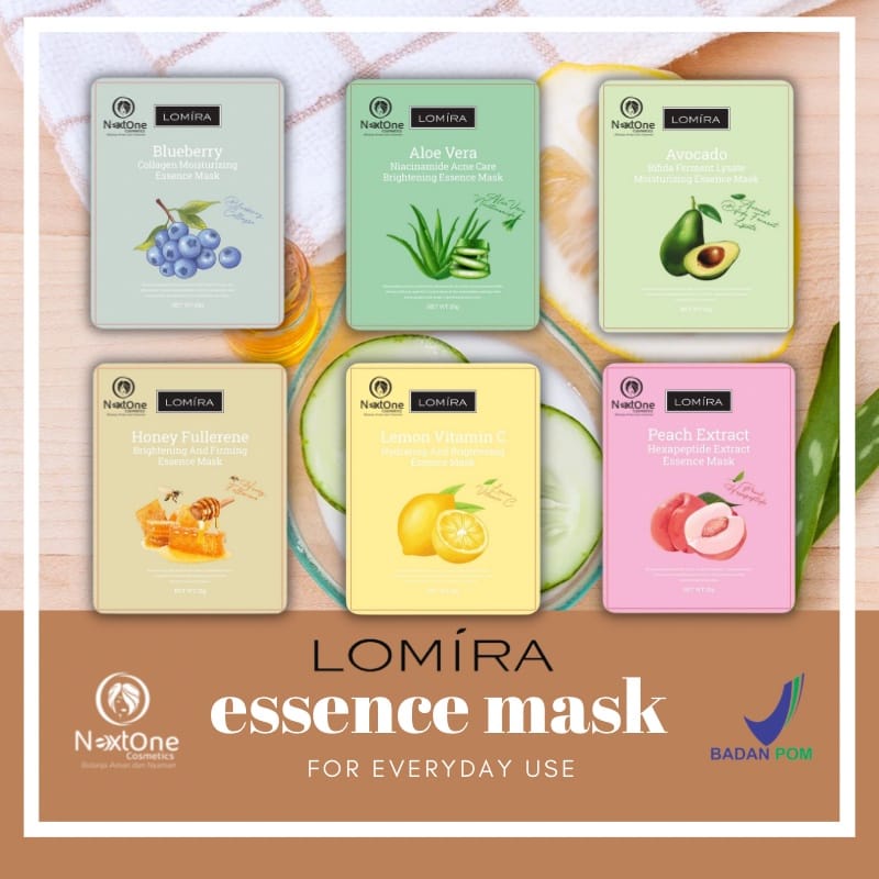 LOMIRA SHEET MASK ESSENCE MASKER WAJAH TISU 25GR PERAWATAN SKINCARE