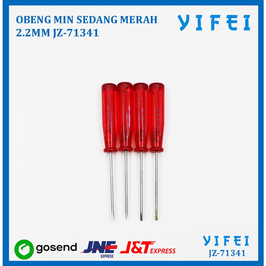 OBENG MIN SEDANG MERAH 2.2MM YIFEI-71341