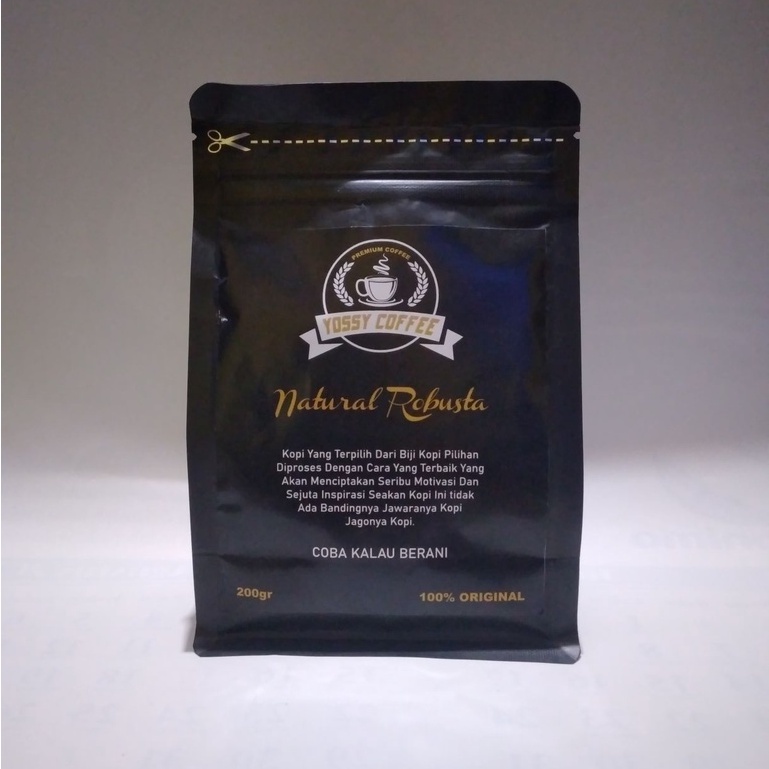 KOPI PREMIUM NATURAL ROBUSTA TERBAIK TERMURAH DAN 100% ORIGINAL JAWARA NYA KOPI AROMA GARUT 200 GR
