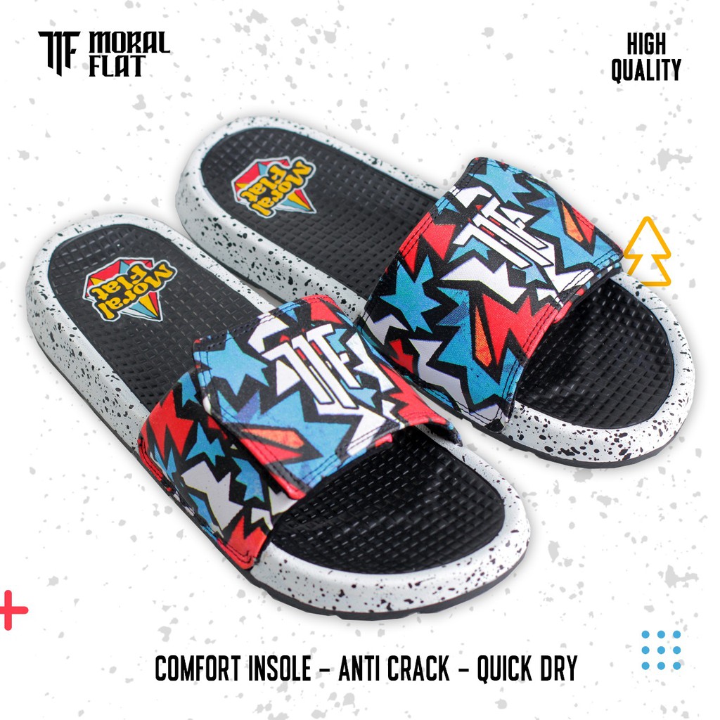 Sandal Slop Galaxy-Velcro-Artwork Canvas Series-Full Color-Moral Flat-1