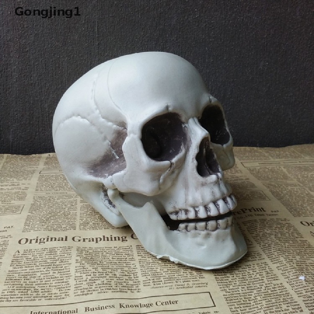 Gongjing1 Model Kepala Tengkorak Imitasi Untuk Dekorasi Halloween