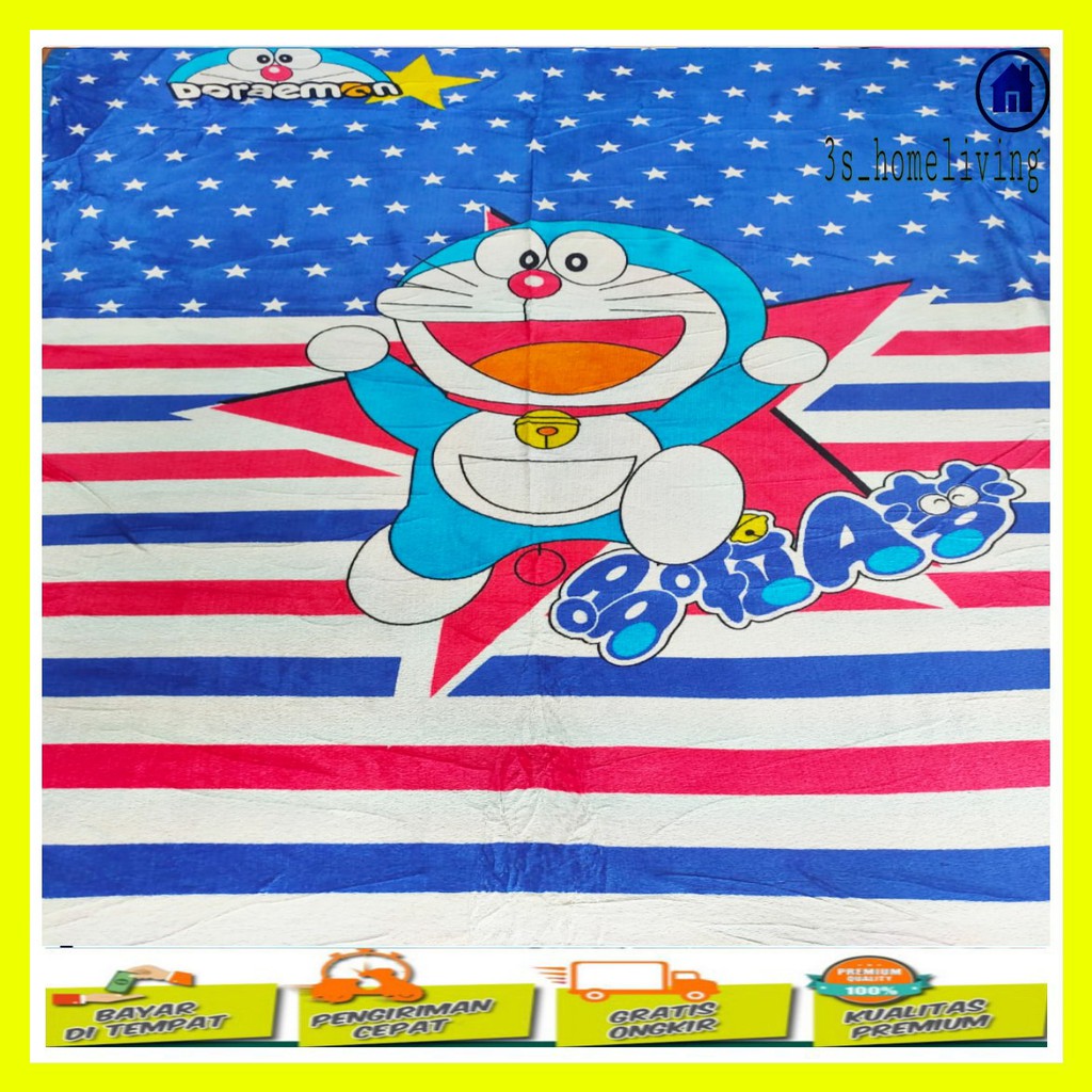 (COD) Selimut Karakter Doraemon Bintang  / Selimut Bulu Karakter / Selimut Bulu / Selimut Murah