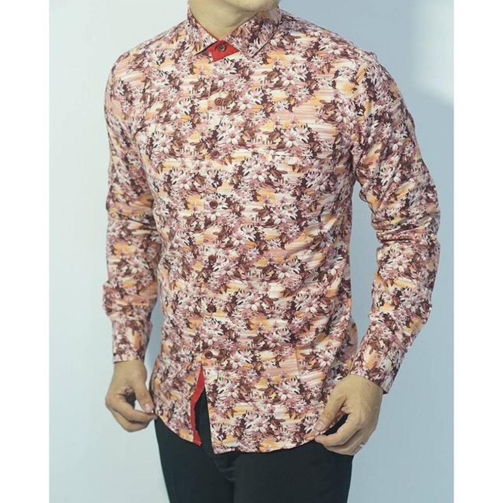 Terlaris Baju Batik Slimfit Colin Dion CB256 - Kemeja Batik Slim Fit Modern