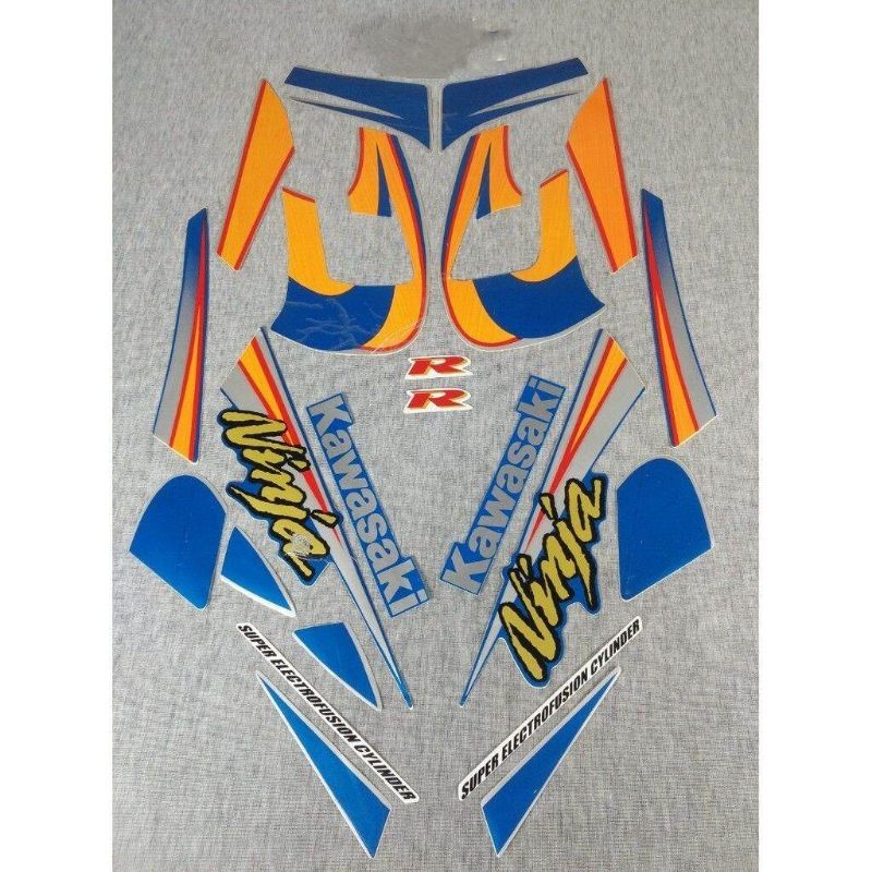 striping ninja r 2005 2006 stiker ninja r kis 2005 biru