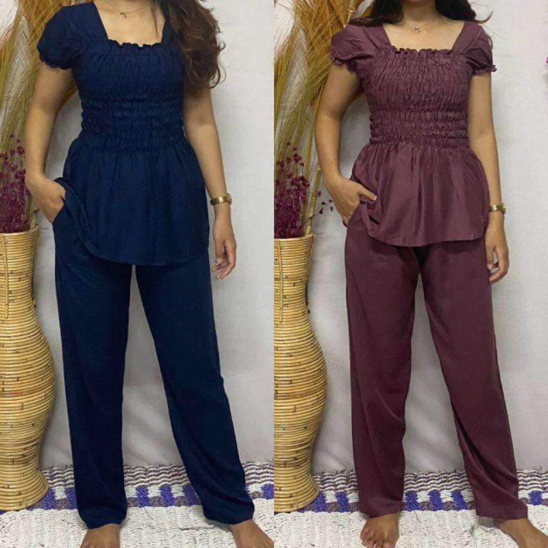 SETELAN CELANA RAYON BALI // ONE SET POLOS