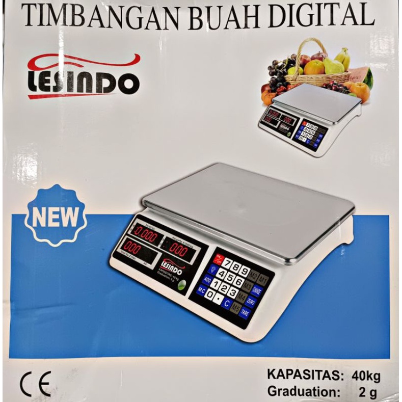 Timbangan Buah Digital LESINDO LS 21 / Digital Scale Price Computing Kapasitas 40 Kg