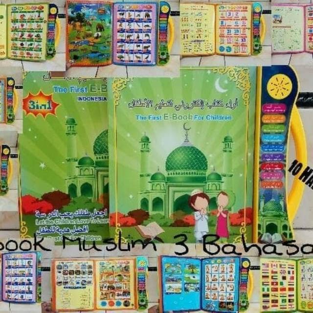 MAINAN EBOOK MUSLIM 3 BAHASA E-BOOK PLAY PAD ANAK EDUKATIF TAB PLAYPAD