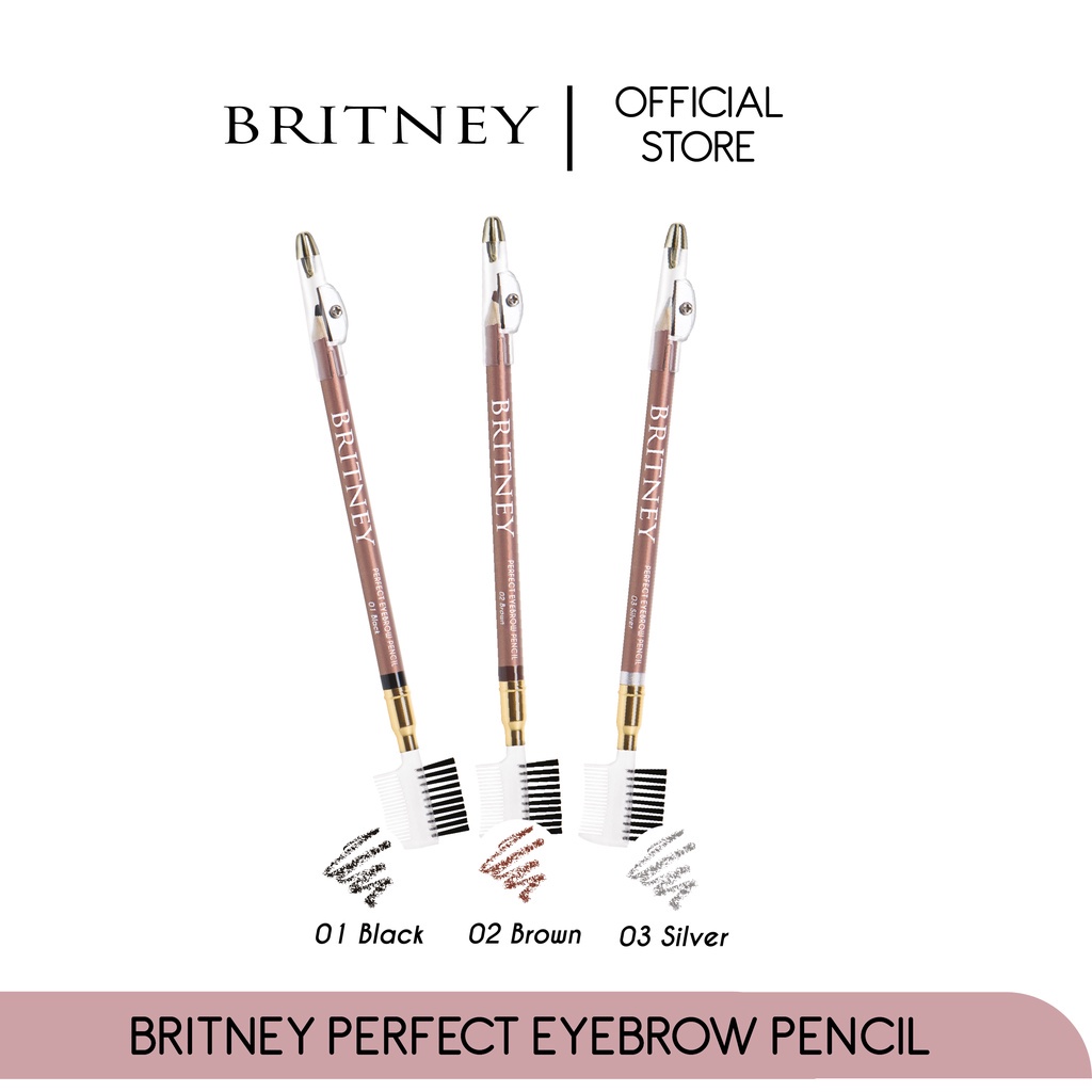 [TERMURAH] Britney Perfect Eyebrow Pencil | Pensil Alis Britney | Eye Brow- Purbasari