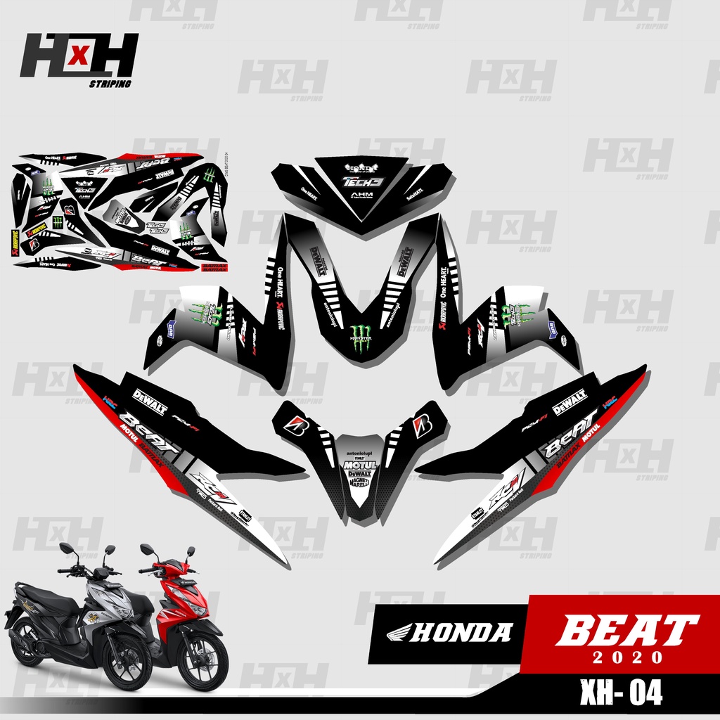Decal Stiker Fullbody Beat Street /NEW 2020 Kode XH 04 Monster Energhy