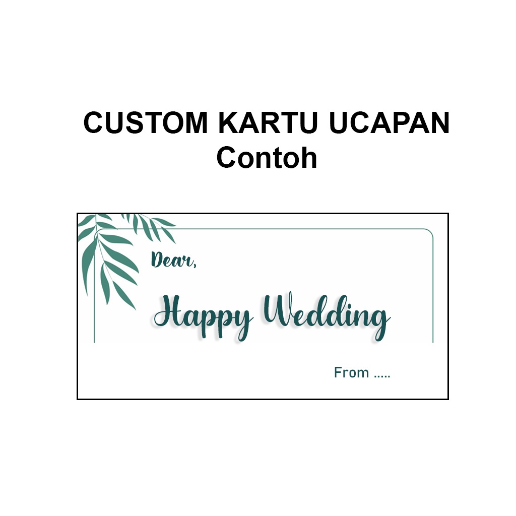 Jual TAMBAHAN KARTU UCAPAN KUSTOM | Shopee Indonesia