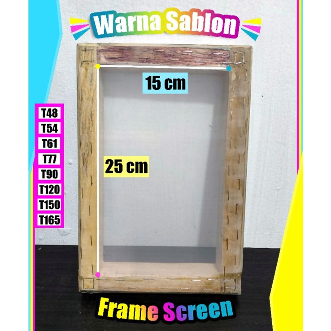 Frame screen sablon 15 x 25