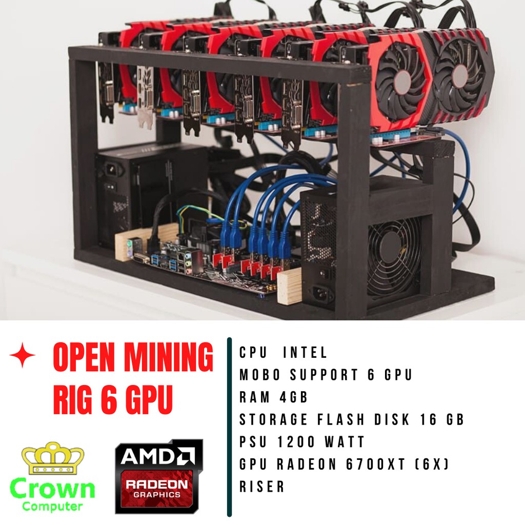 MINING RIG 6 GPU RX 6700XT