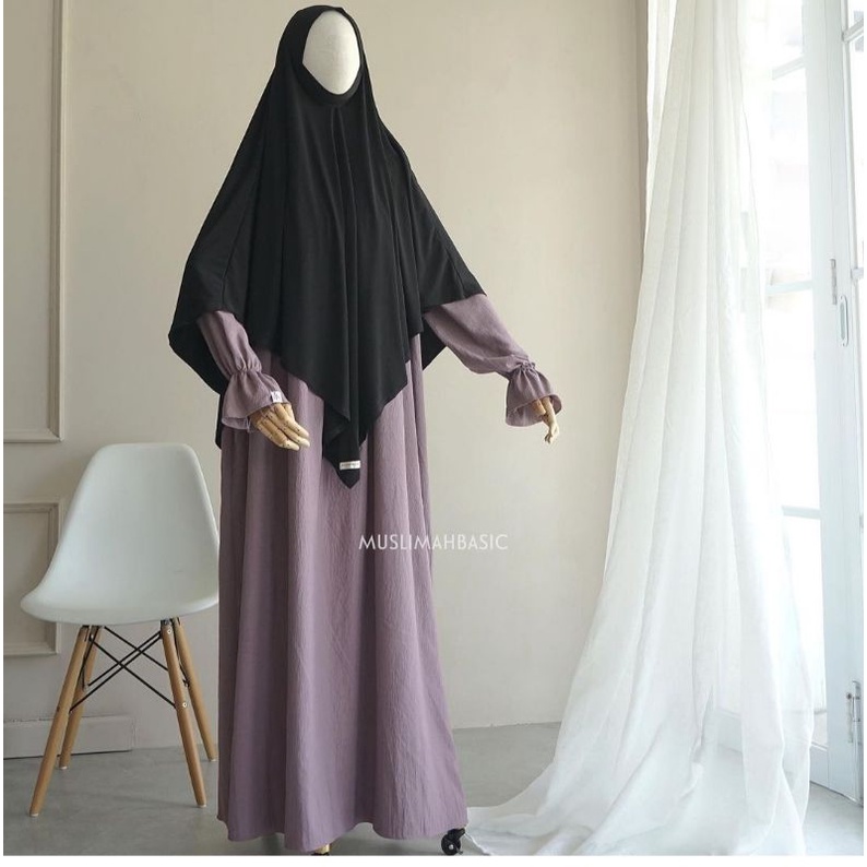 Muslimahbasic Bella Dress Taro size L