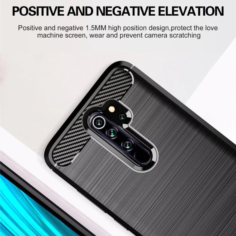 Softcase Slim Carbon Fiber Hitam Xiaomi Redmi Note 8 Pro - Case Casing Redmi Note 8pro Back Cover