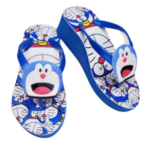 Sandal Wedges Anak Perempuan Doraemon New