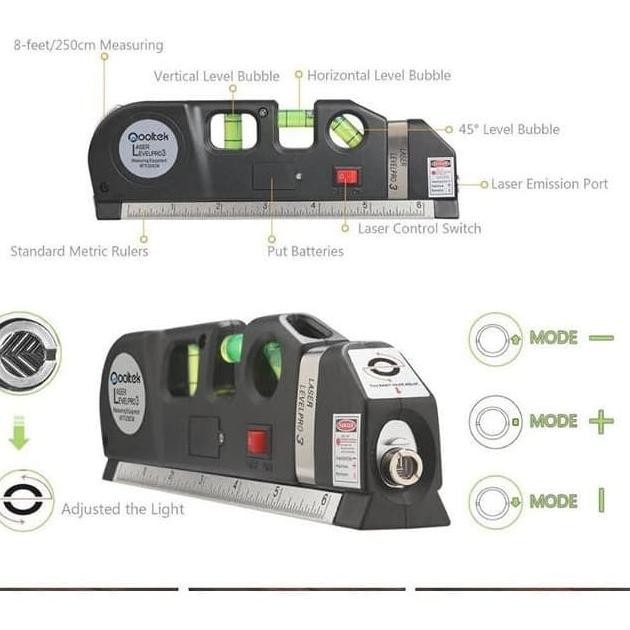 

Kualitas Dijamin!!-42 Waterpass Laser Digital Level Measure Tape Aligner Ruler Level Pro3