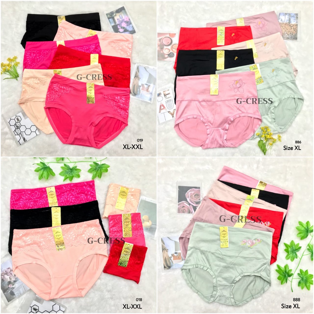 Celana Dalam Wanita Dewasa Oimio Sepinggang Katun Motif Bunga CD Cewek Lembut Halus Ngaret CD Wanita