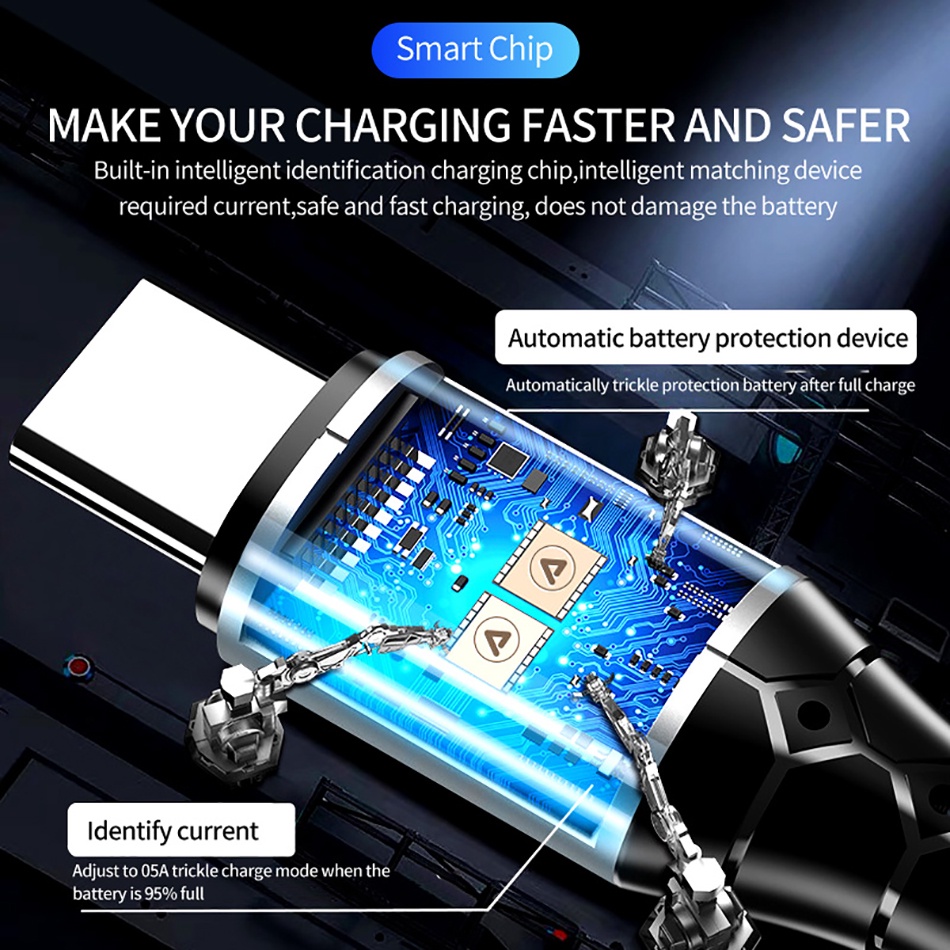 Kabel Data / Charger Micro USB Tipe-C 5A Fast Charging Untuk Handphone