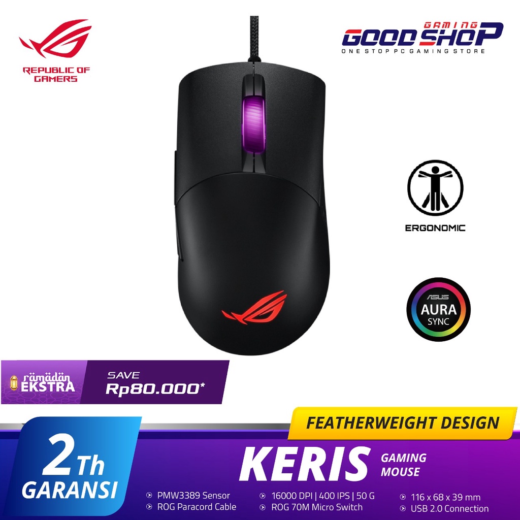 Asus ROG Keris Lightweight FPS - Gaming Mouse