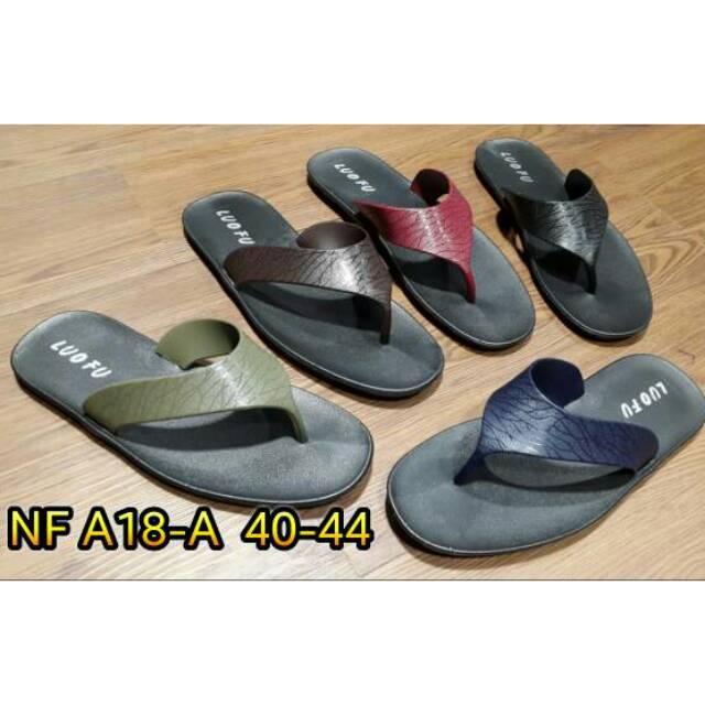 A18A sandal  pria  jepit luofu  sendal cowok japit karet 