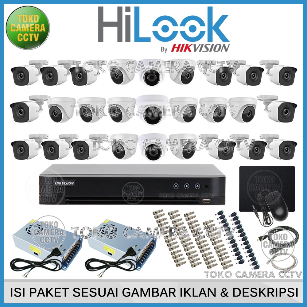 PAKET CCTV HILOOK 2MP 32 CHANNEL 27 KAMERA