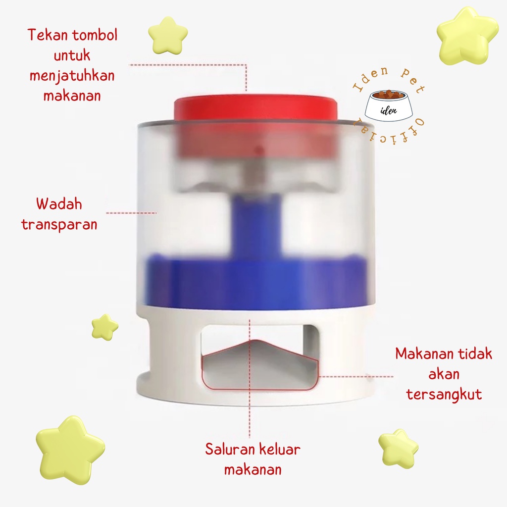 Tempat Makan Interaktif Anjing Otomatis &amp; Mainan Slow Feeder Kucing Pintar Dog Cat Feeder Toy