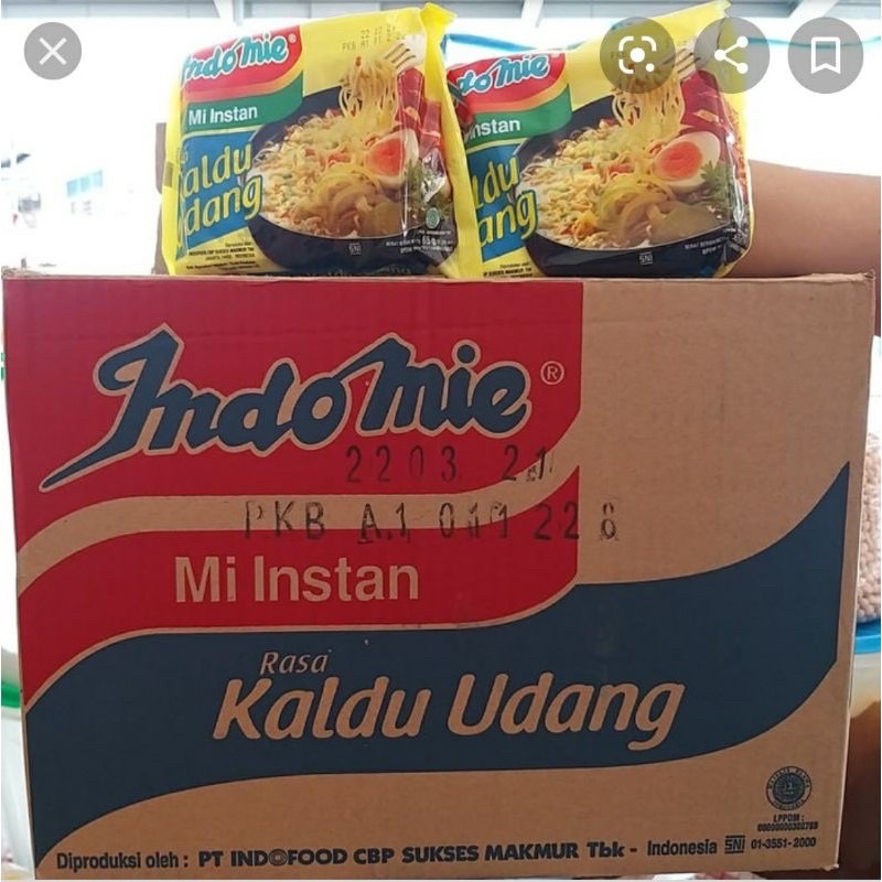 

Indomie Kaldu Udang 1 Dus isi 40 pcs | Mi Instan Mie Indomie Kaldu Udang 1 karton @40