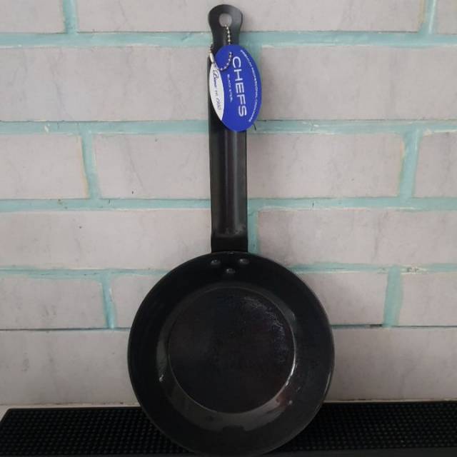 Bima Chefs Black Steel Frying Pan D 20-24-26-28 Cm