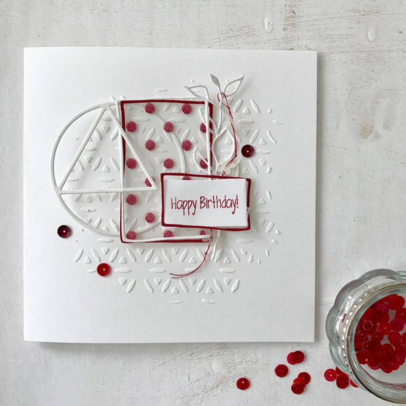 Cetakan Stensil Cutting Dies Motif Segitiga Bahan Metal Untuk Scrapbook Craft DIY