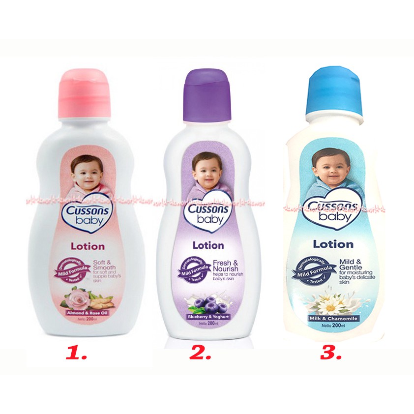 Cussons Baby Lotion Krim Pelembab Untuk Bayi Tersedia 3 Pilihan Warna 200mL