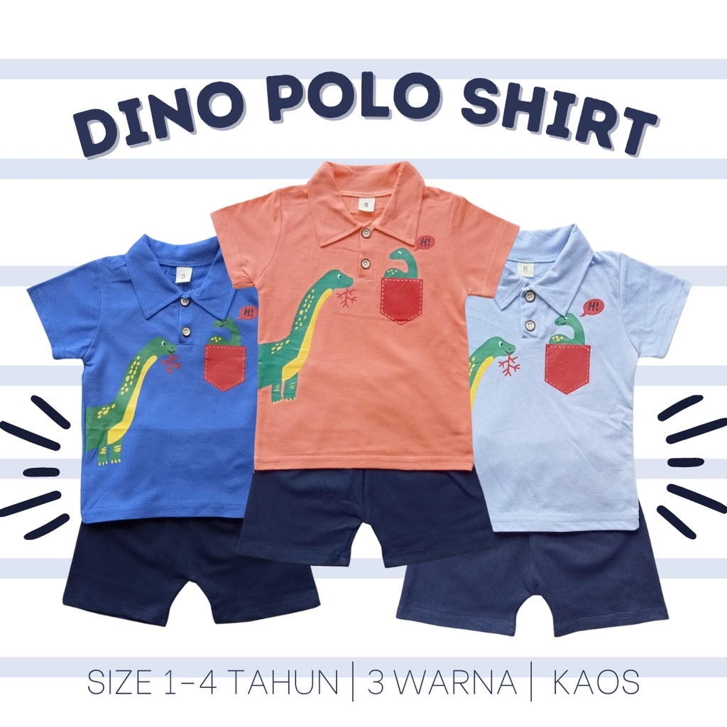 kemeja polo anak laki laki 1 - 5 tahun setelan import kerah crocodile POLO SHIRT SET setelan anak laki laki baju anak cowok