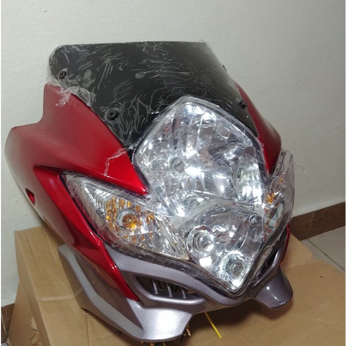 Refrektor Lampu Depan Satria Fu Barong 2010 Komplit Batok Merah