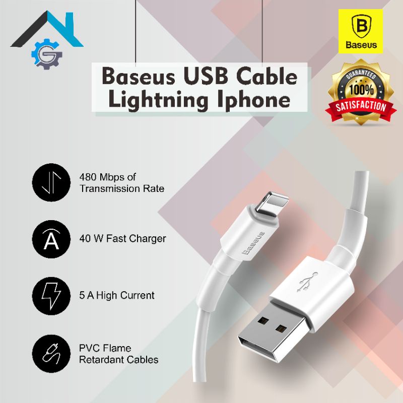 Baseus Cable USB to lightning iphone protection