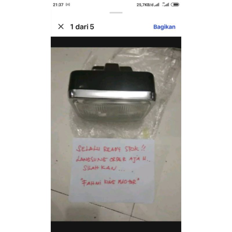 HEADLAMP LAMPU DEPAN KOTAK 5T5 NON ORI BATOK HITAM FOR RX KING RXK