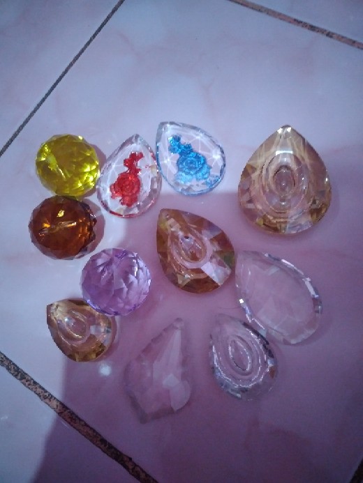 Aksesoris Kristal Lampu Hias Lilin Chandelier Baso Bakso Bola 40 Mm Bening Ungu Pink Hitam Kuning