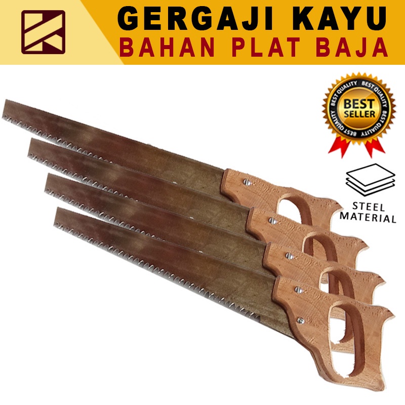 Gergaji Tangan Potong Bambu Kayu / Gergaji Manual Siap Pakai Tanpa Asah - Plat Baja Asli