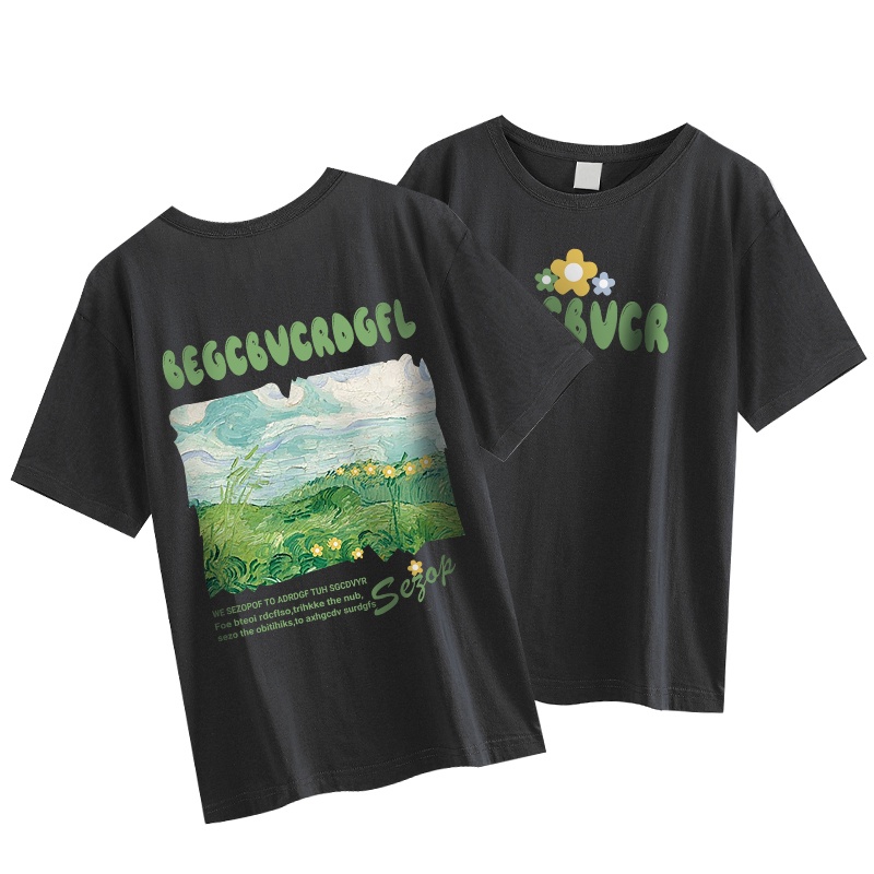 korean style baju oversize wanita murah/baju atasan wanita /atasan wanita warna putih/T-shirt hitam/S-L/ Rearrange and Combine Popular Elements Korean Style/baju atasan wanita korean style/Big size print kaos wanita tshirt atasan top korea