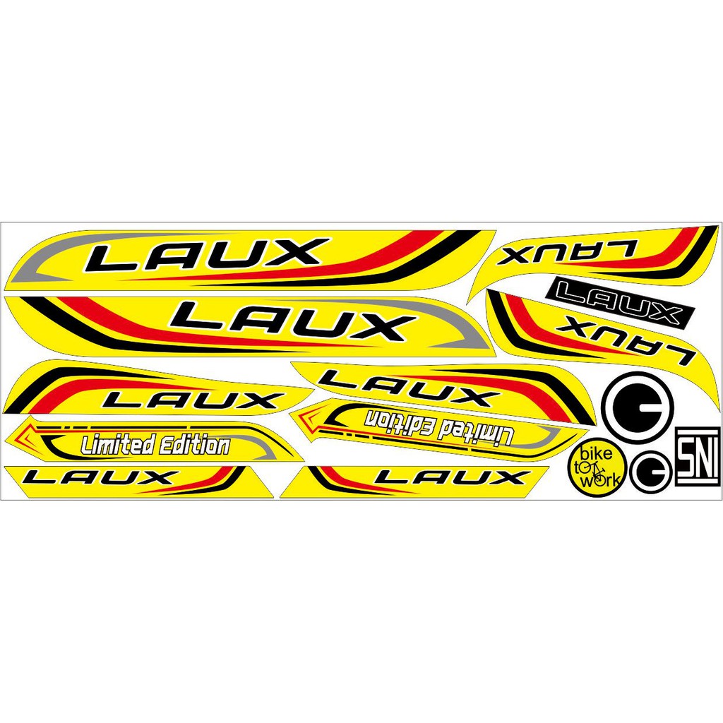 STRIPING SEPEDA LIPAT WARNA KUNING MOTIF LAUX
