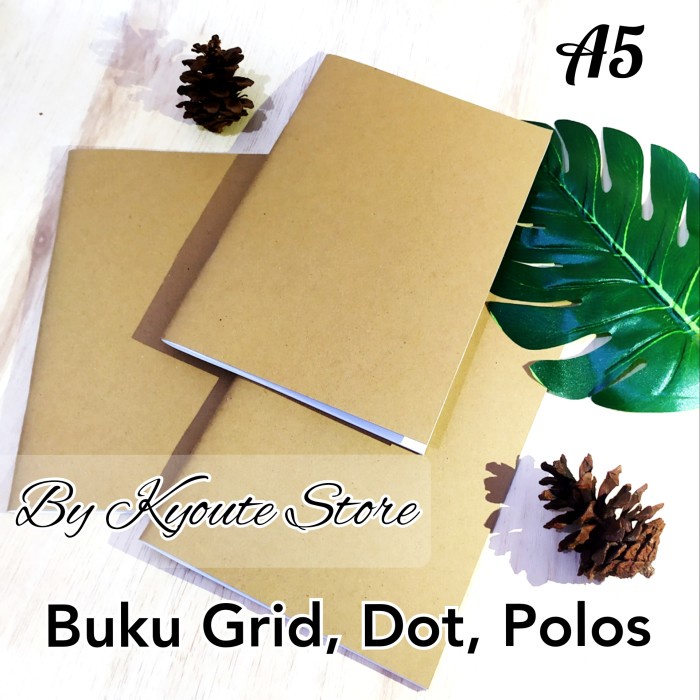 

Terlaris Buku Tulis Grid Dot Plain Polos A5 Menulis Doodle / Notebook Grid - Dot
