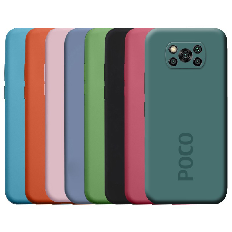 Casing Official Original Silicone Full Protection Soft Camera Protection Case Xiaomi Poco X3 NFC Pro Cover-1