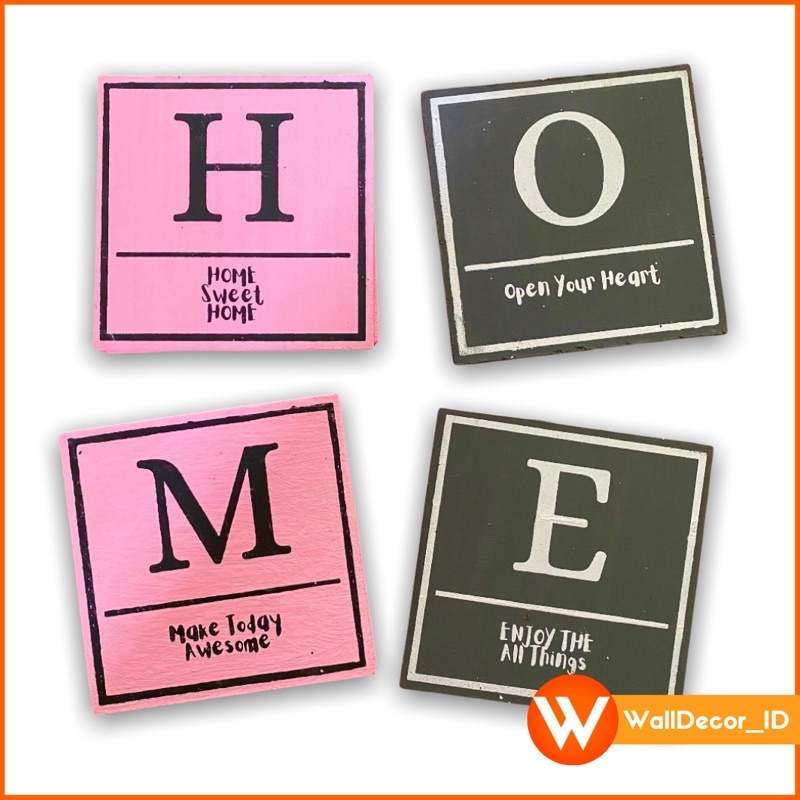 🇮🇩Walldecor_id🇮🇩 Pajangan Dinding Kamar, Walldecor HOME Set | SET HOME HITAM