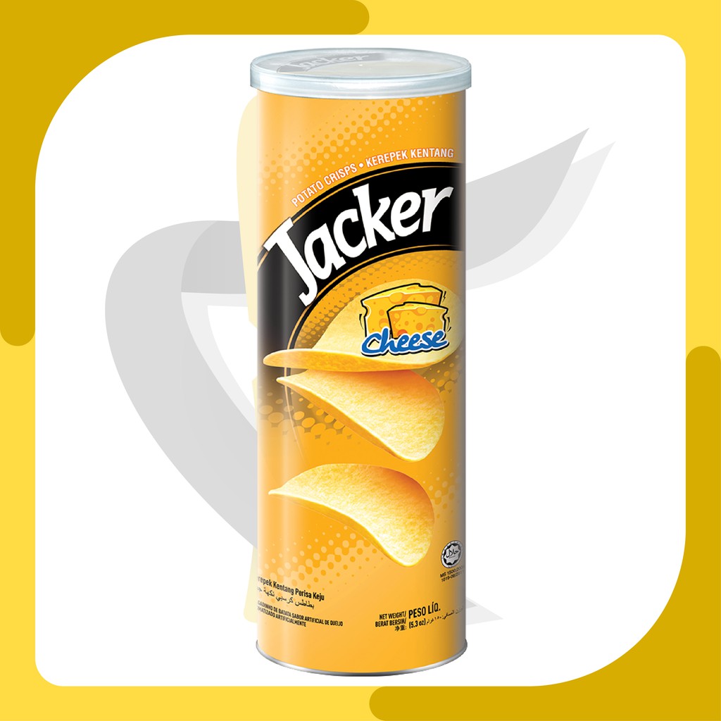 Snack Import Malaysia | Jacker Keripik Kentang/Potato Crisps Chips Cheese/Keju 160gr