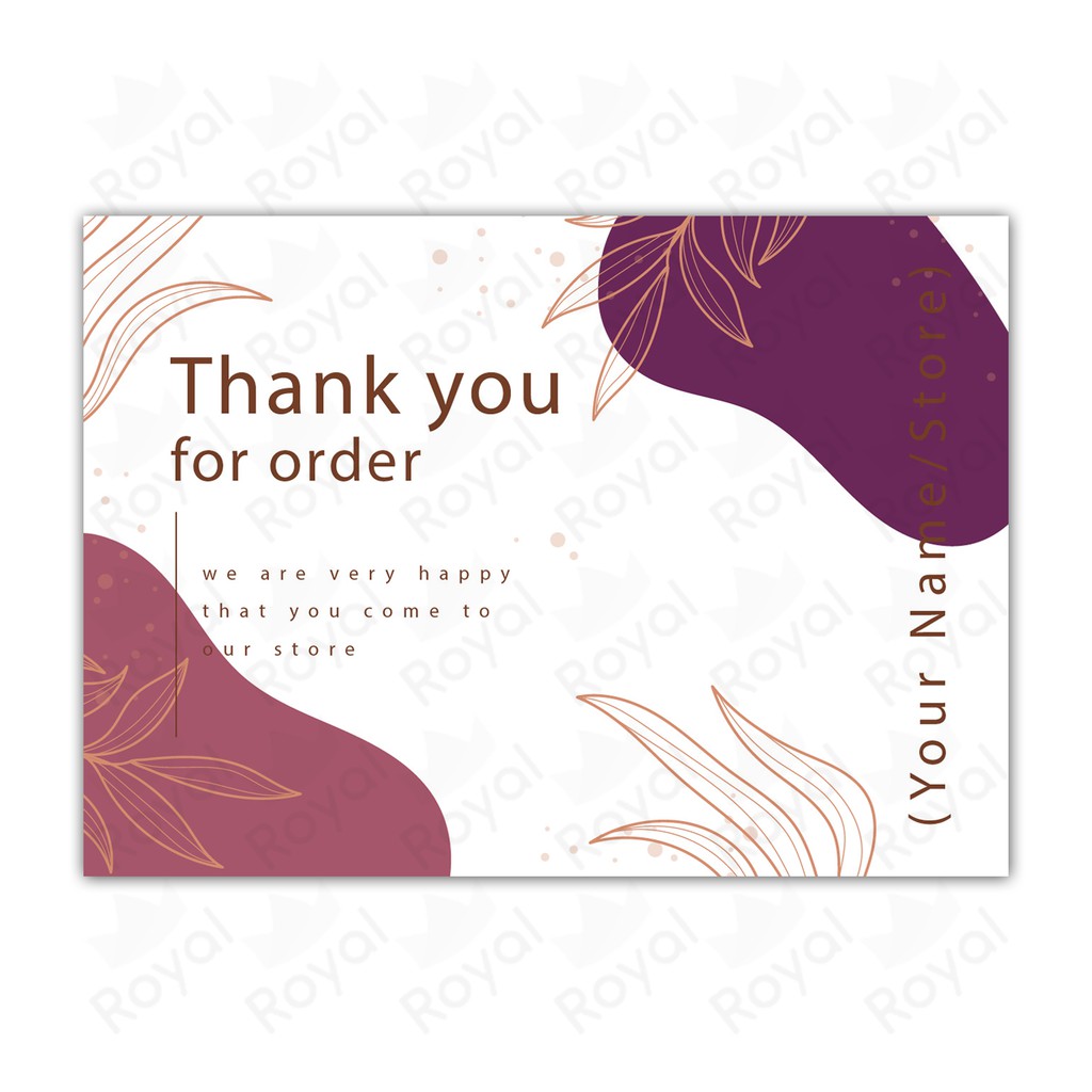 Thank You Card - Thankyou card - Custom Kartu Ucapan Terima Kasih Olshop - Kartu Hampers