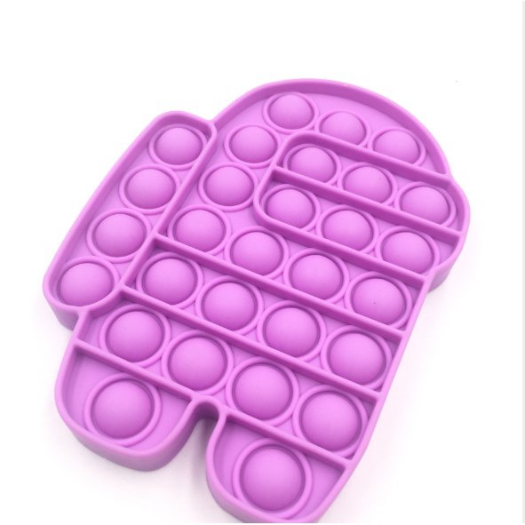 【Ready Stock】Color Push Bubble Gadgets Sensory Toys New Rainbow Titok popit mainan AMONG US Pop It Especially To Relieve Pressure Silicone Pressure Relief Toys Squeezes Feeling-Purple