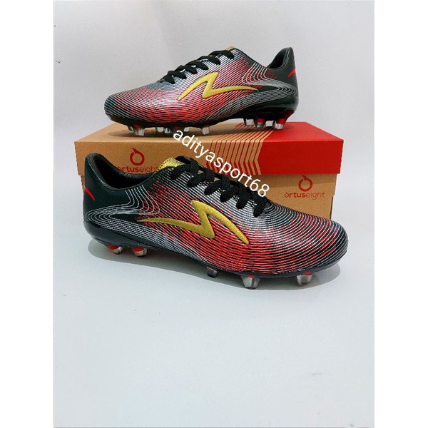 sepatu bola specs alpha out dor terbaru sepatu bola LEIGHTSPEED REBORN IN HITAM MERAH/HITAM GOLD( COD )-4