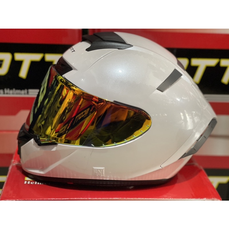 helm scott rx 7 solid white replika batok shoei x14