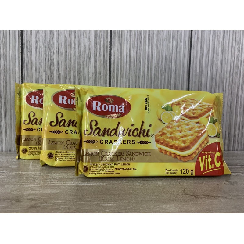 

Roma biscuit sandwich creaker lemon 140gr
