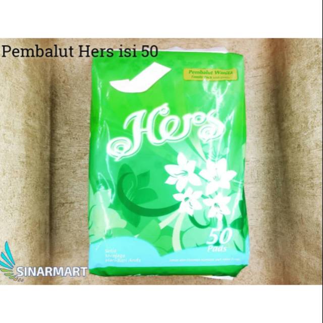 Original PEMBALUT WANITA HERS ISI 50 S Exp Baru