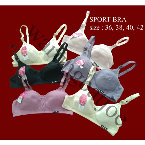 BH Wanita Sport Bra Wanita RIANTI Tanpa Kawat